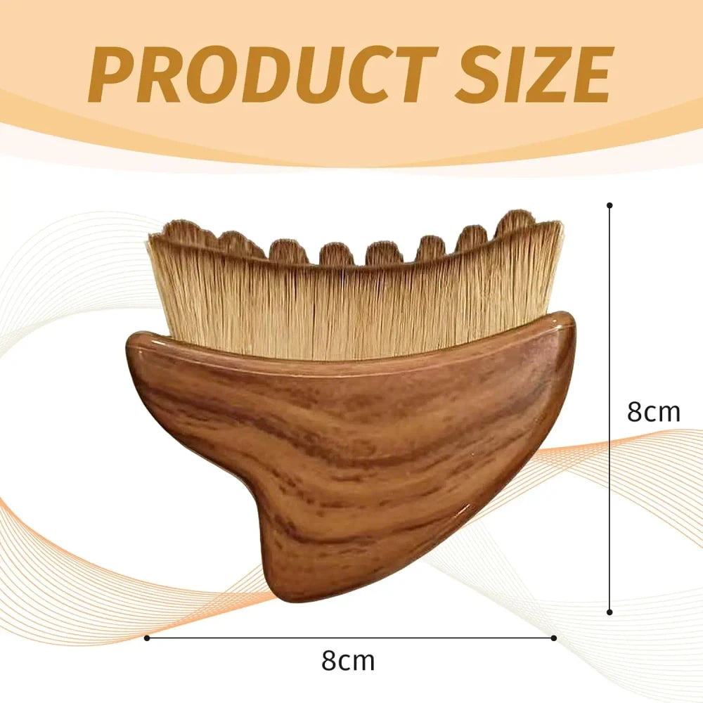 Ergonomic Wooden Facial Contour Brush