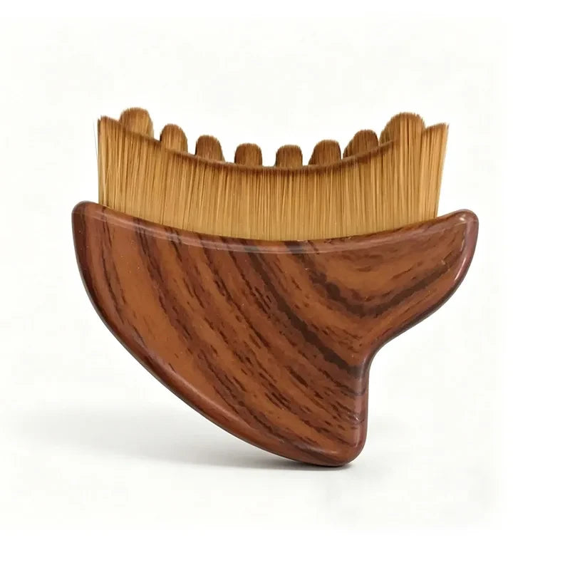 Ergonomic Wooden Facial Contour Brush