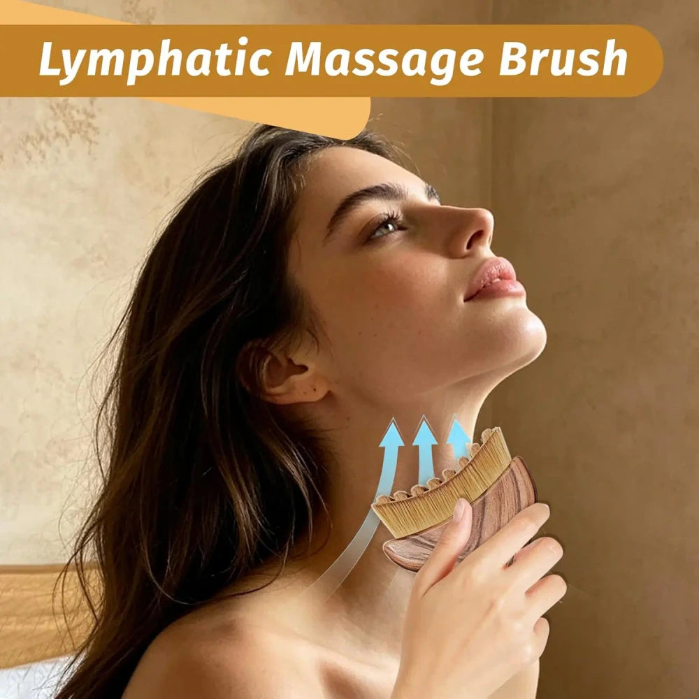 Ergonomic Wooden Facial Contour Brush